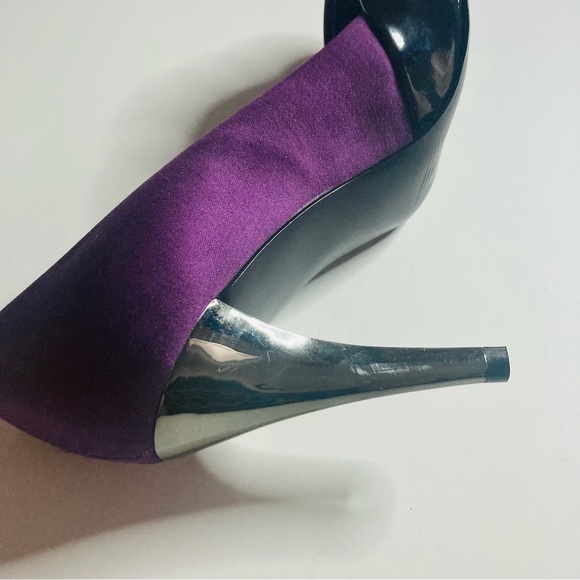 NWOT Stella Luna purple and chrome stiletto pumps - Picture 5 of 6